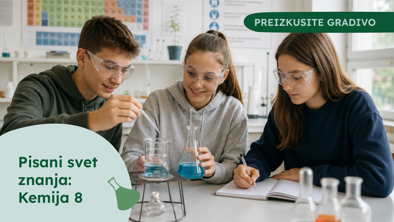 Pisani svet znanja: Kemija 8  – Preizkus gradiva v razredu